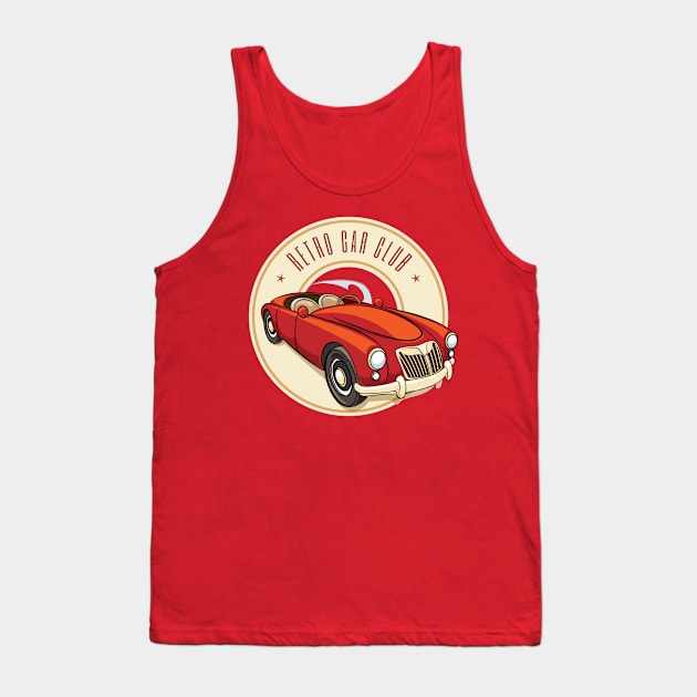 Retro Car Club Tank Top by Clicky Commons